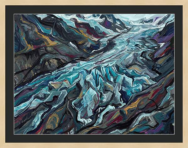 Glacier In Expressionist Style