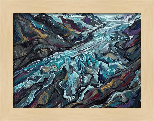 Glacier In Expressionist Style