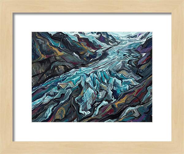 Glacier In Expressionist Style