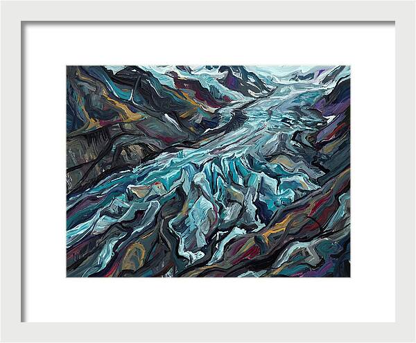 Glacier In Expressionist Style