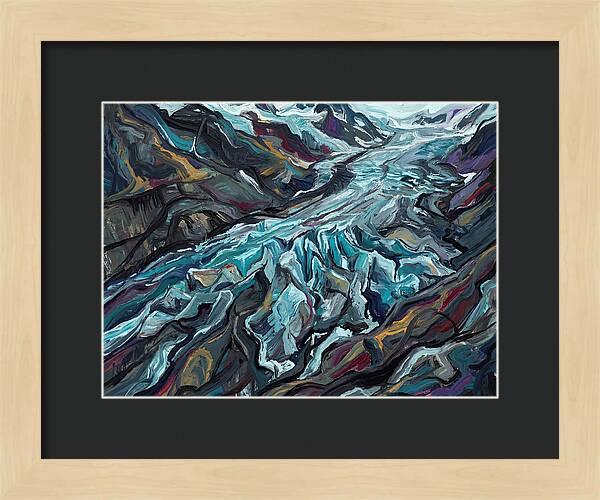 Glacier In Expressionist Style