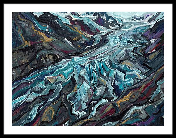 Glacier In Expressionist Style