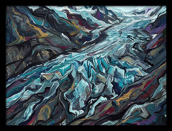 Glacier In Expressionist Style