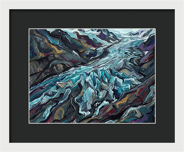 Glacier In Expressionist Style