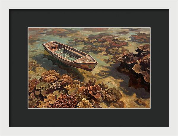 Glass Bottom Boat Over Coral Reef