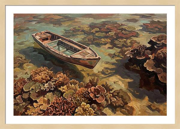 Glass Bottom Boat Over Coral Reef