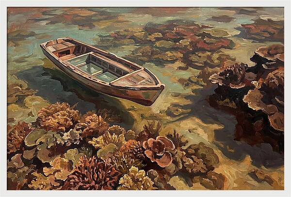 Glass Bottom Boat Over Coral Reef