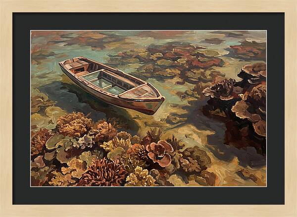Glass Bottom Boat Over Coral Reef