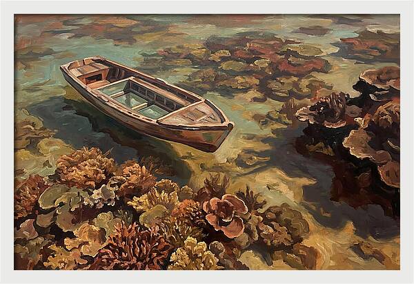 Glass Bottom Boat Over Coral Reef