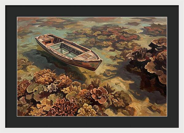 Glass Bottom Boat Over Coral Reef