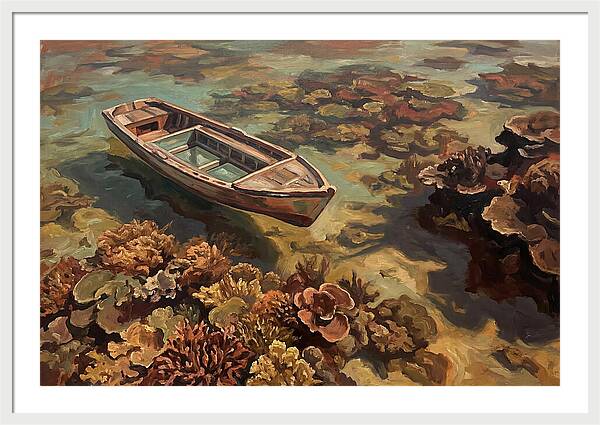 Glass Bottom Boat Over Coral Reef