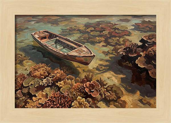Glass Bottom Boat Over Coral Reef