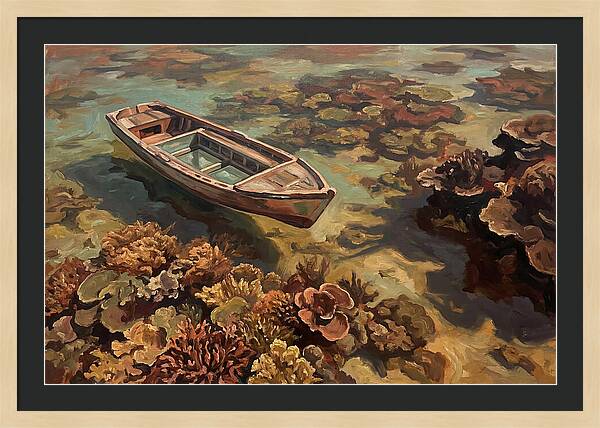 Glass Bottom Boat Over Coral Reef