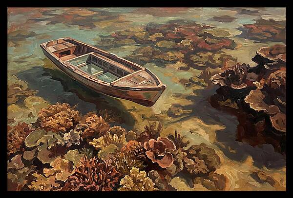 Glass Bottom Boat Over Coral Reef
