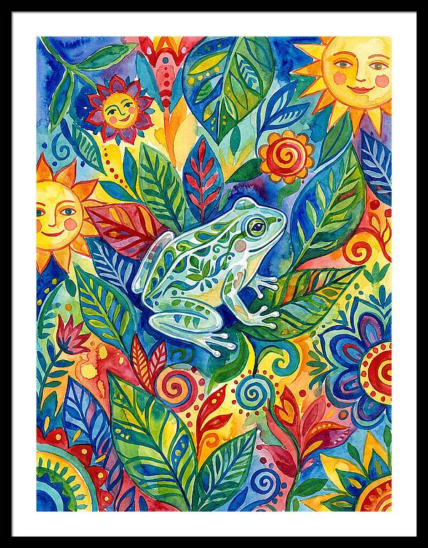 Glass Frog Among Vibrant Flora