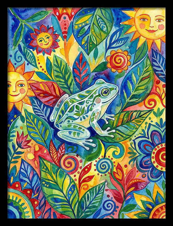 Glass Frog Among Vibrant Flora