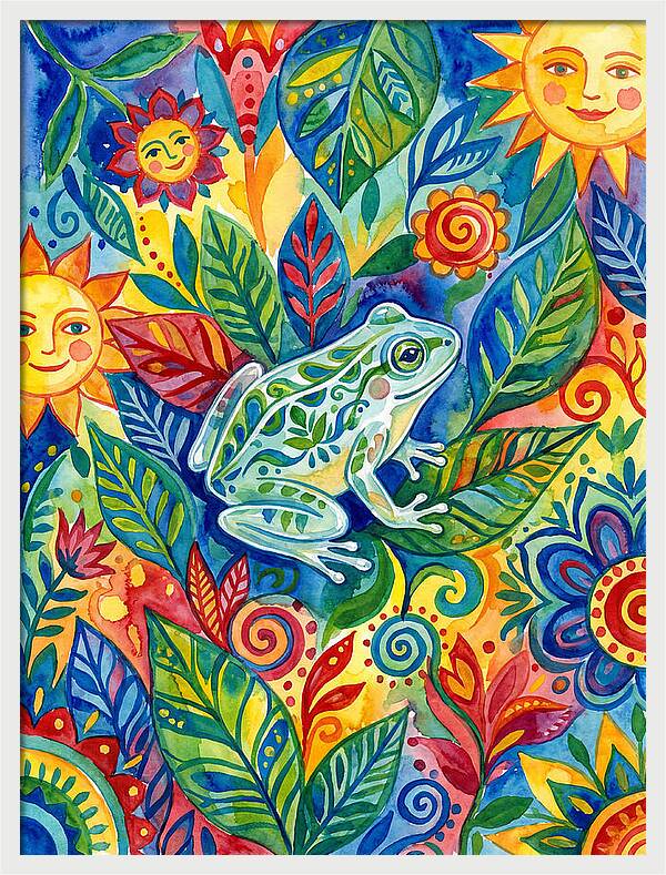 Glass Frog Among Vibrant Flora