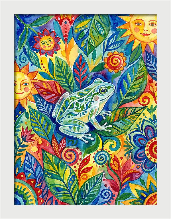 Glass Frog Among Vibrant Flora