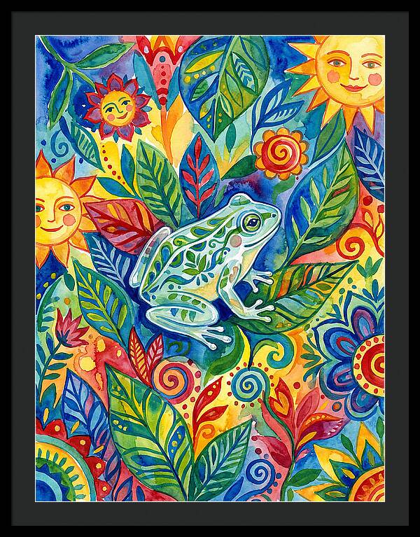 Glass Frog Among Vibrant Flora