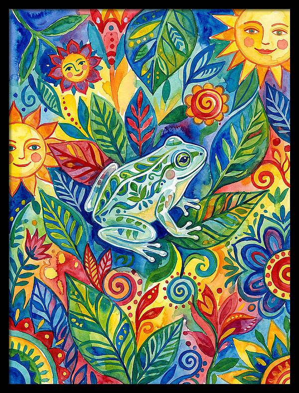 Glass Frog Among Vibrant Flora