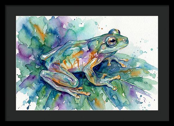 Glass Frog In Expressionist Style