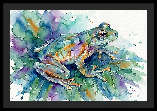 Glass Frog In Expressionist Style