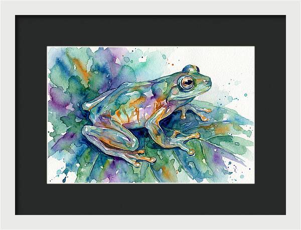 Glass Frog In Expressionist Style