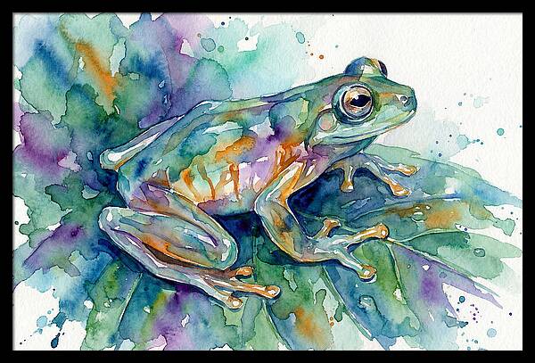 Glass Frog In Expressionist Style