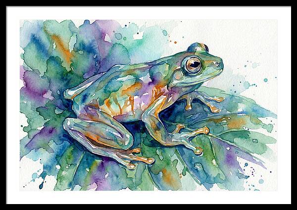 Glass Frog In Expressionist Style