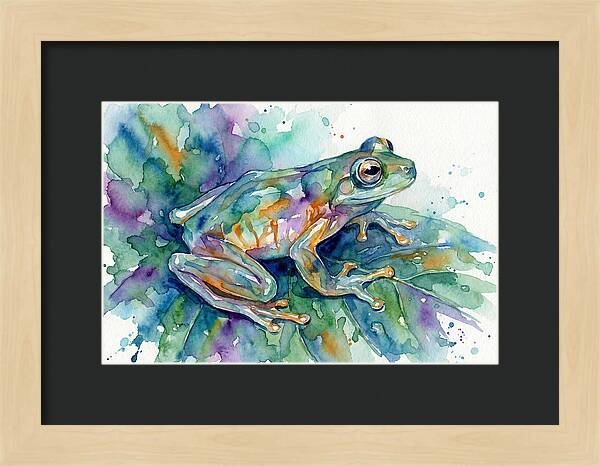 Glass Frog In Expressionist Style