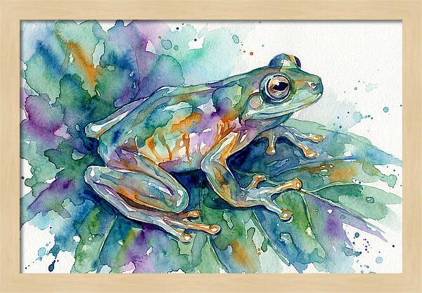 Glass Frog In Expressionist Style