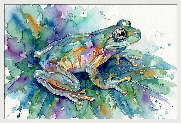 Glass Frog In Expressionist Style