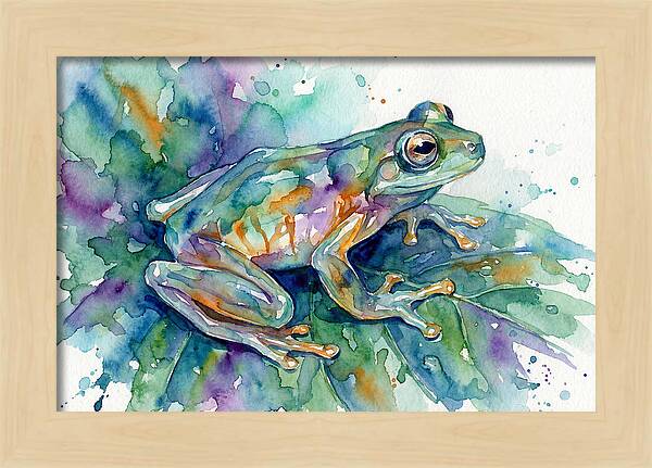 Glass Frog In Expressionist Style