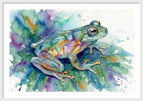 Glass Frog In Expressionist Style