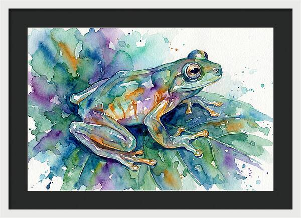 Glass Frog In Expressionist Style