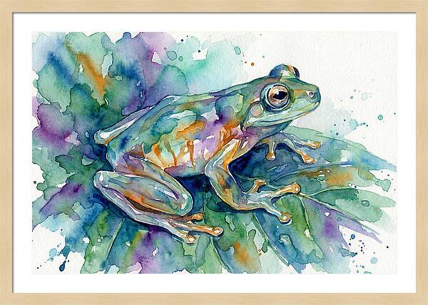 Glass Frog In Expressionist Style