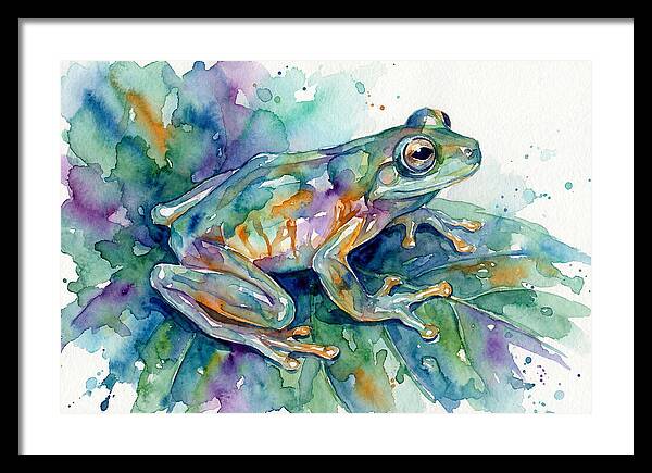 Glass Frog In Expressionist Style