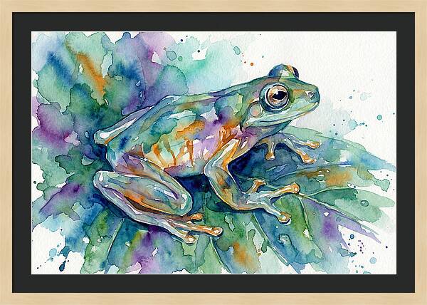 Glass Frog In Expressionist Style