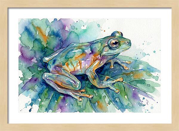 Glass Frog In Expressionist Style
