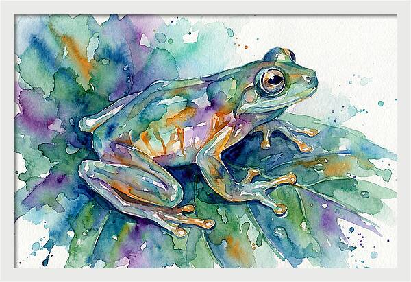 Glass Frog In Expressionist Style