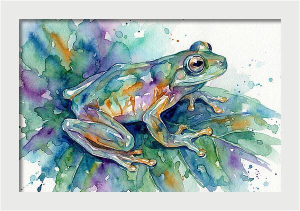 Glass Frog In Expressionist Style