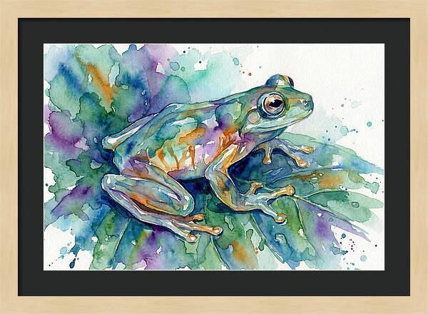 Glass Frog In Expressionist Style