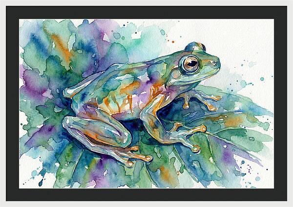 Glass Frog In Expressionist Style