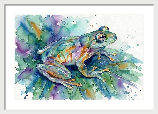 Glass Frog In Expressionist Style