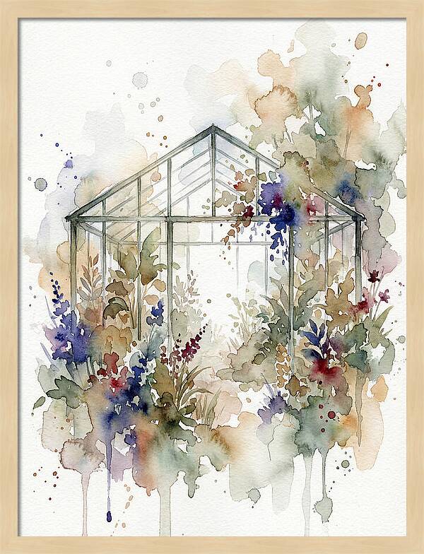 Glass Greenhouse Surrounded By Nature