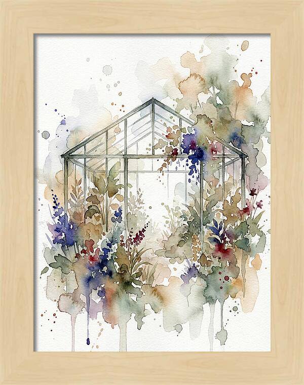 Glass Greenhouse Surrounded By Nature
