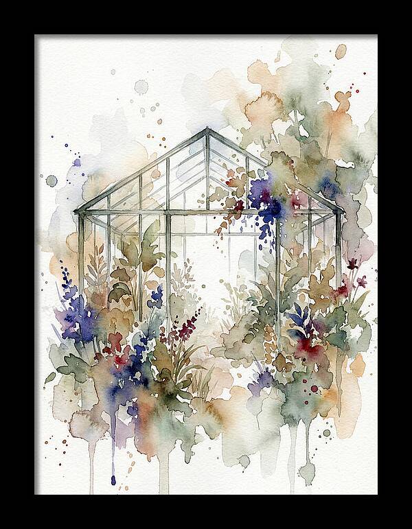Glass Greenhouse Surrounded By Nature