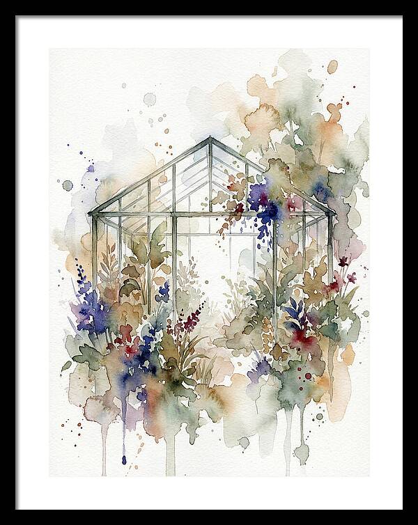 Glass Greenhouse Surrounded By Nature