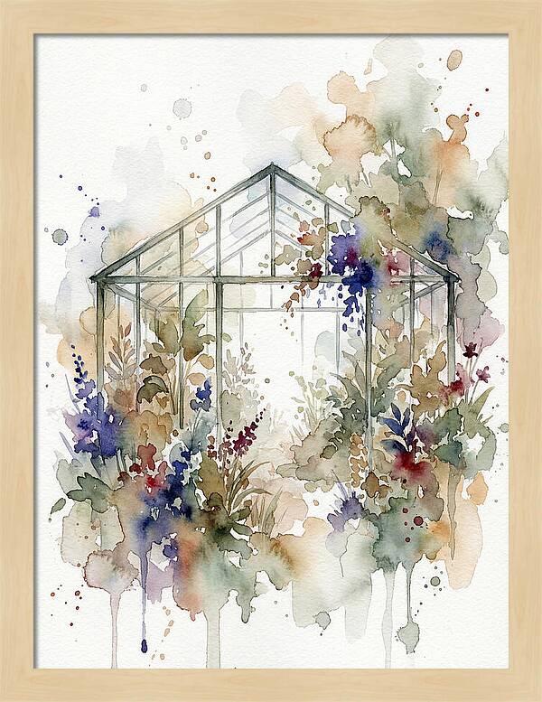Glass Greenhouse Surrounded By Nature