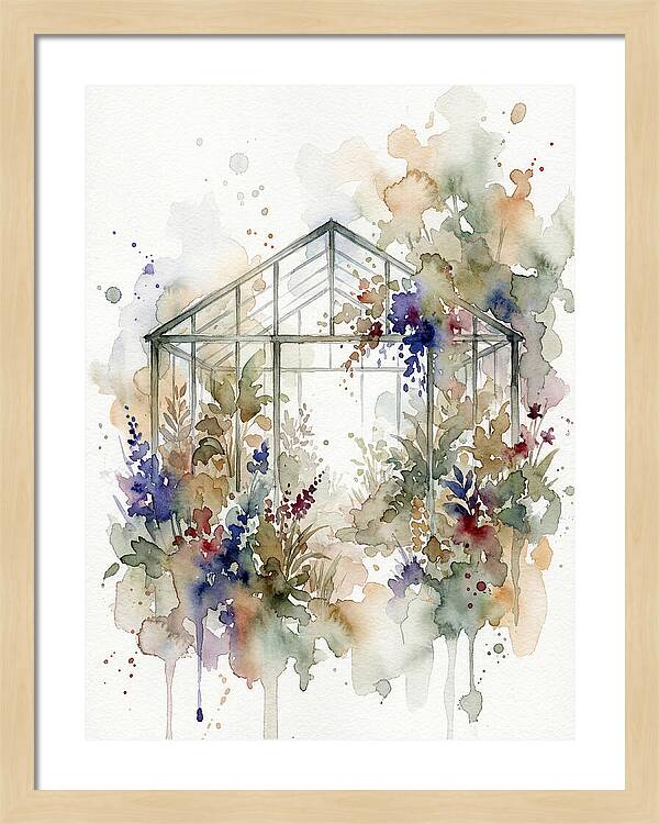 Glass Greenhouse Surrounded By Nature